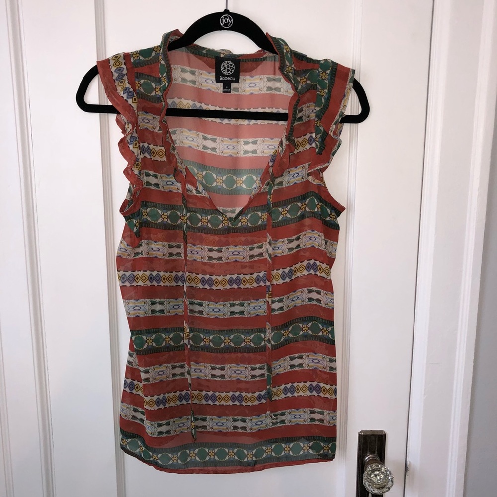 Flattering Fit Bobeau Aztec Tribal Print Tank